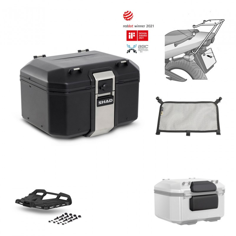 SHAD Rear trunk + grill mounting bracket accessories TR48 TERRA BLACK EDITION KIT-450096