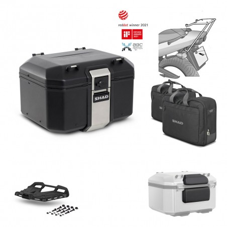 SHAD Baul trasero + parrilla soporte montaje accesorios TR48 TERRA BLACK EDITION KIT-450098