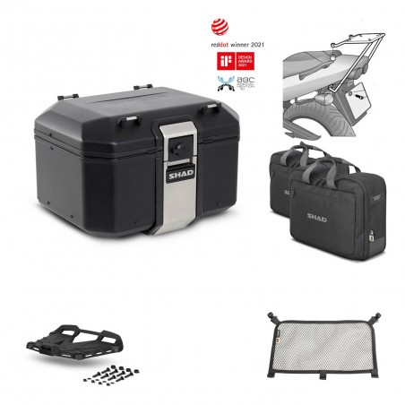 SHAD Baul trasero + parrilla soporte montaje accesorios TR48 TERRA BLACK EDITION KIT-450099