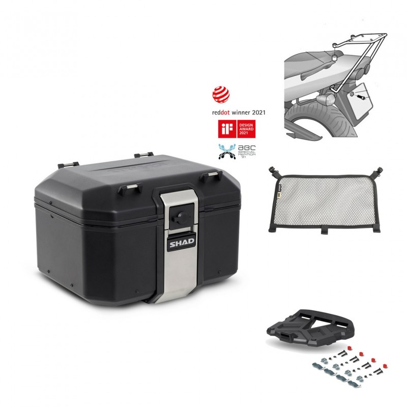 SHAD Rear trunk + grill mounting bracket accessories TR48 TERRA BLACK EDITION KIT-450102