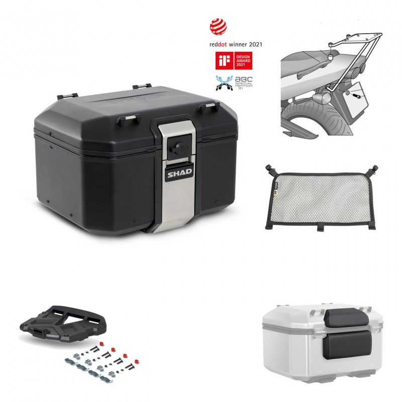 SHAD Rear trunk + grill mounting bracket accessories TR48 TERRA BLACK EDITION KIT-450103