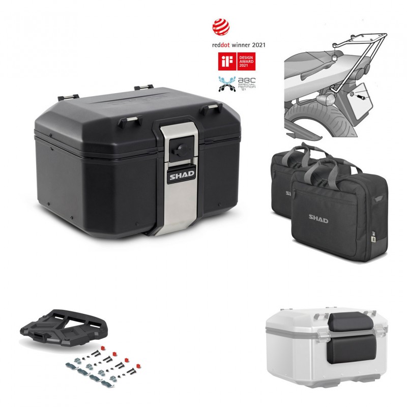 SHAD Rear trunk + grill mounting bracket accessories TR48 TERRA BLACK EDITION KIT-450105