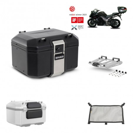 SHAD Baul trasero + parrilla soporte montaje accesorios TR48 TERRA BLACK EDITION KIT-450111