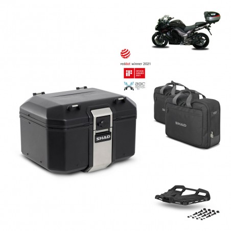 SHAD Baul trasero + parrilla soporte montaje accesorios TR48 TERRA BLACK EDITION KIT-450120