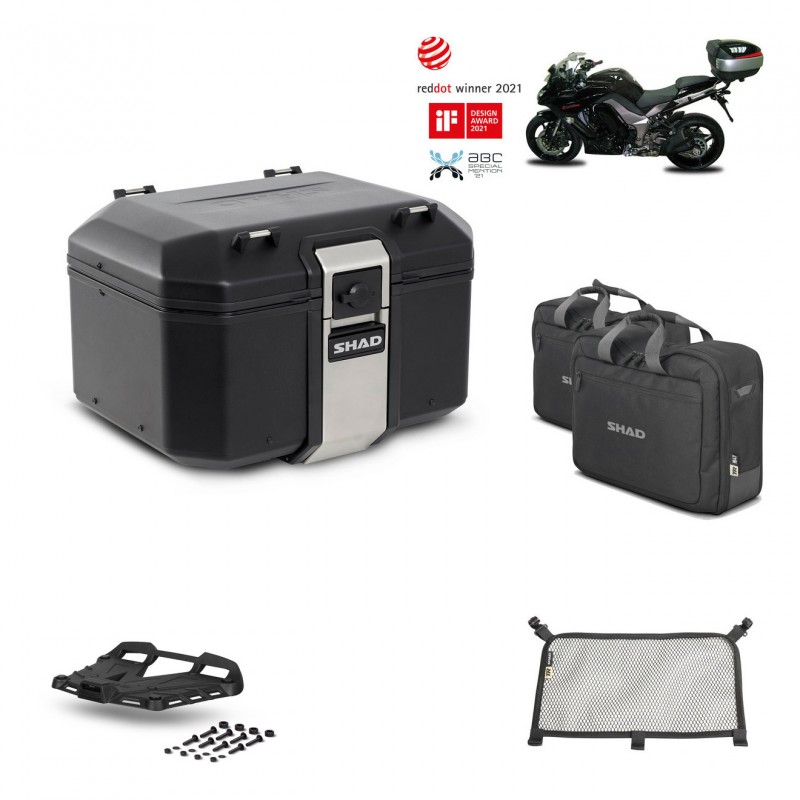SHAD Baul trasero + parrilla soporte montaje accesorios TR48 TERRA BLACK EDITION KIT-450122