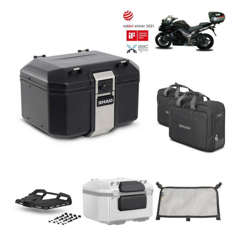 SHAD Baul trasero + parrilla soporte montaje accesorios TR48 TERRA BLACK EDITION KIT-450123