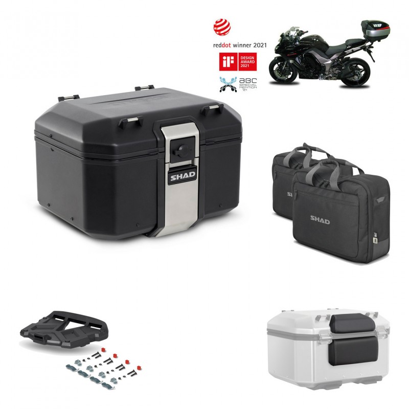 SHAD Baul trasero + parrilla soporte montaje accesorios TR48 TERRA BLACK EDITION KIT-450128