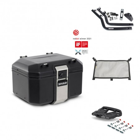 SHAD Baul trasero + parrilla soporte montaje accesorios TR48 TERRA BLACK EDITION KIT-450171