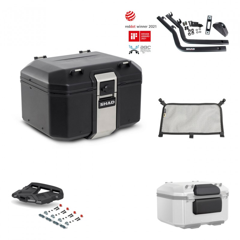 SHAD Baul trasero + parrilla soporte montaje accesorios TR48 TERRA BLACK EDITION KIT-450172
