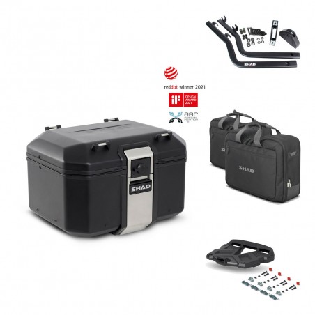 SHAD Baul trasero + parrilla soporte montaje accesorios TR48 TERRA BLACK EDITION KIT-450173