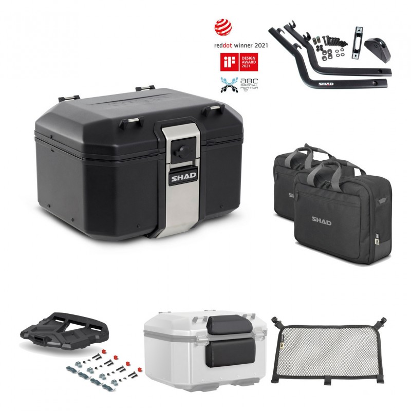 SHAD Baul trasero + parrilla soporte montaje accesorios TR48 TERRA BLACK EDITION KIT-450176