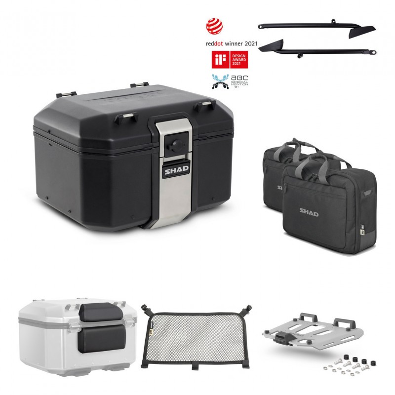 SHAD Baul trasero + parrilla soporte montaje accesorios TR48 TERRA BLACK EDITION KIT-450184