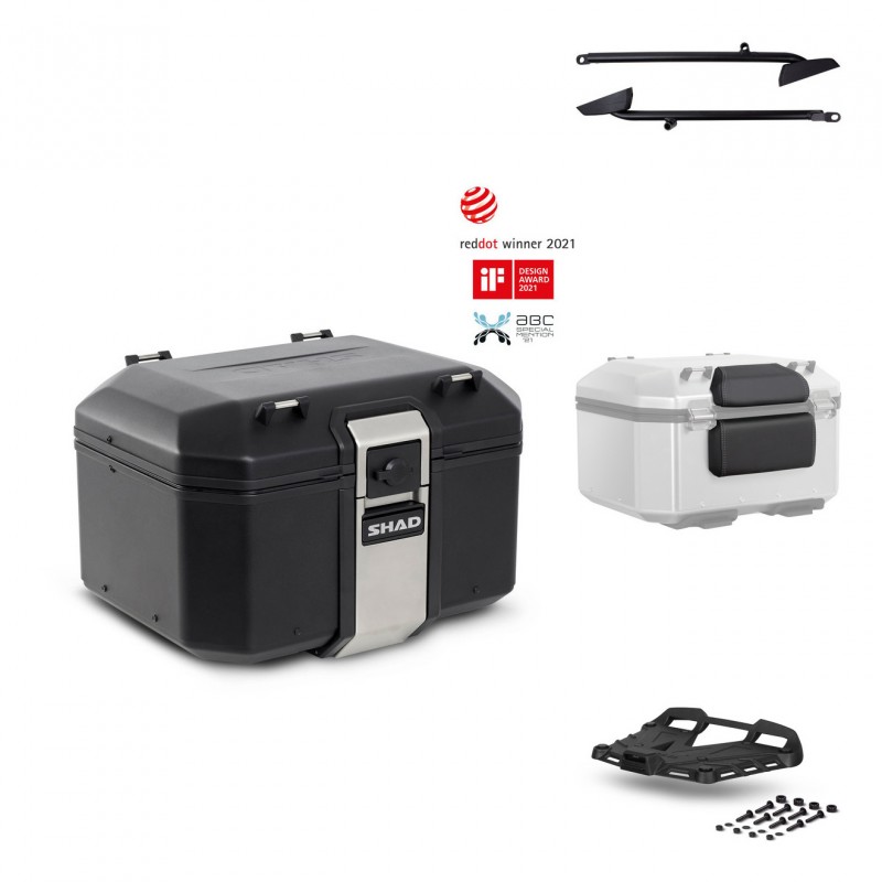 SHAD Baul trasero + parrilla soporte montaje accesorios TR48 TERRA BLACK EDITION KIT-450186