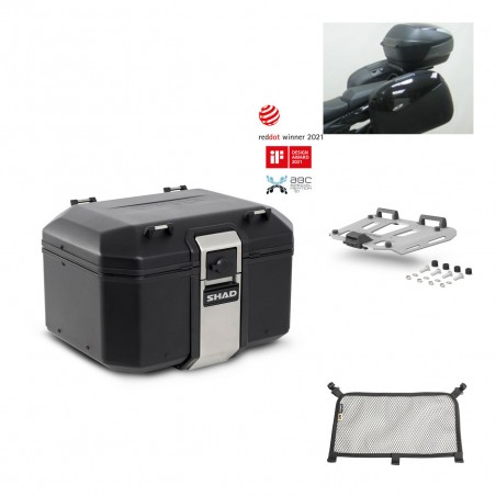 SHAD Baul trasero + parrilla soporte montaje accesorios TR48 TERRA BLACK EDITION KIT-450202