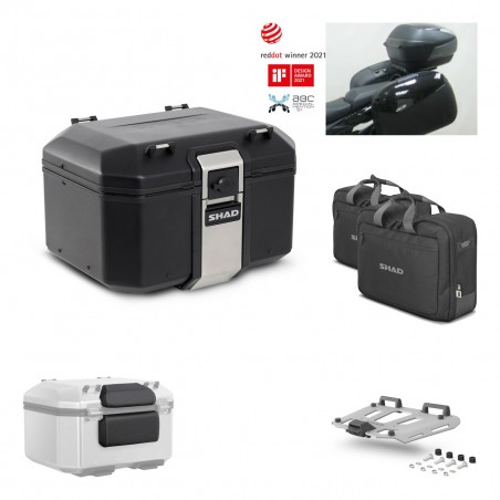 SHAD Baul trasero + parrilla soporte montaje accesorios TR48 TERRA BLACK EDITION KIT-450205
