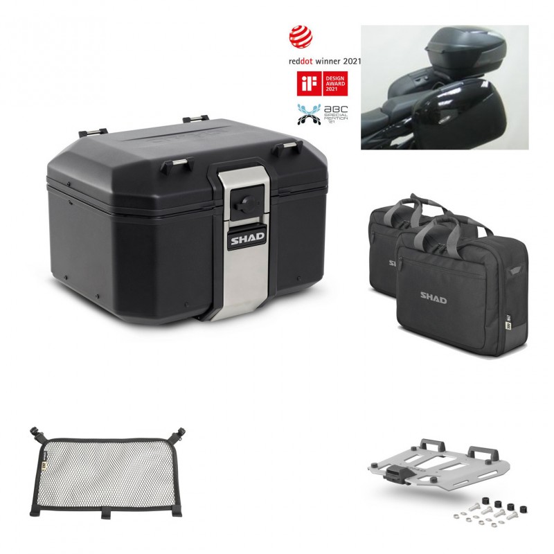 SHAD Rear trunk + grill mounting bracket accessories TR48 TERRA BLACK EDITION KIT-450206