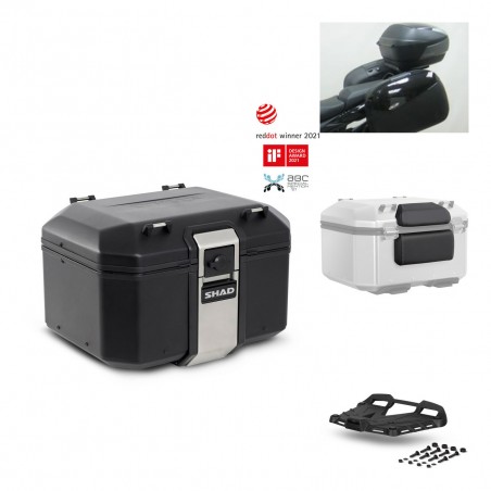 SHAD Baul trasero + parrilla soporte montaje accesorios TR48 TERRA BLACK EDITION KIT-450209