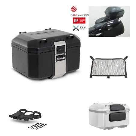 SHAD Baul trasero + parrilla soporte montaje accesorios TR48 TERRA BLACK EDITION KIT-450211