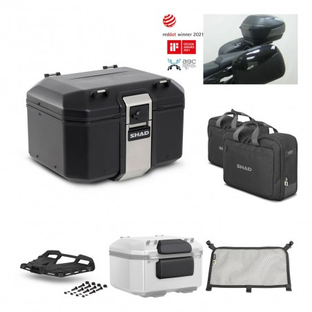 SHAD Baul trasero + parrilla soporte montaje accesorios TR48 TERRA BLACK EDITION KIT-450215