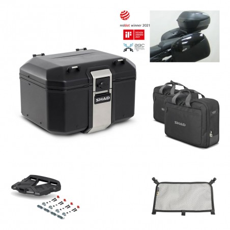 SHAD Baul trasero + parrilla soporte montaje accesorios TR48 TERRA BLACK EDITION KIT-450221