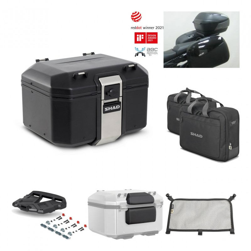SHAD Baul trasero + parrilla soporte montaje accesorios TR48 TERRA BLACK EDITION KIT-450222