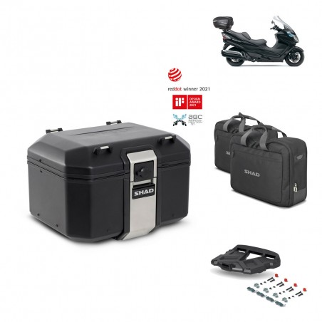 SHAD Baul trasero + parrilla soporte montaje accesorios TR48 TERRA BLACK EDITION KIT-450242