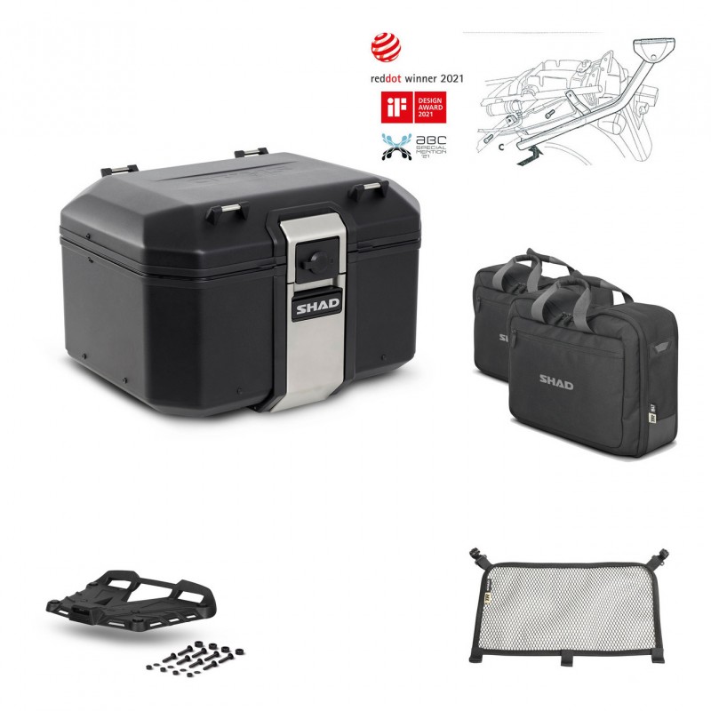 SHAD Rear trunk + grill mounting bracket accessories TR48 TERRA BLACK EDITION KIT-450306