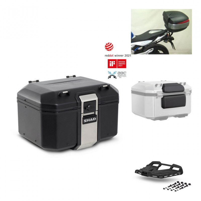 SHAD Rear trunk + grill mounting bracket accessories TR48 TERRA BLACK EDITION KIT-450324