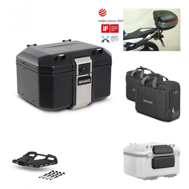SHAD Rear trunk + grill mounting bracket accessories TR48 TERRA BLACK EDITION KIT-450328