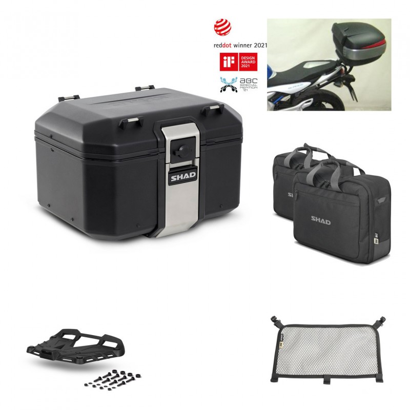 SHAD Rear trunk + grill mounting bracket accessories TR48 TERRA BLACK EDITION KIT-450329