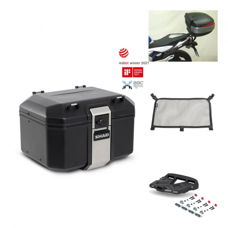 SHAD Baul trasero + parrilla soporte montaje accesorios TR48 TERRA BLACK EDITION KIT-450332