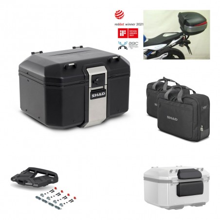 SHAD Baul trasero + parrilla soporte montaje accesorios TR48 TERRA BLACK EDITION KIT-450335