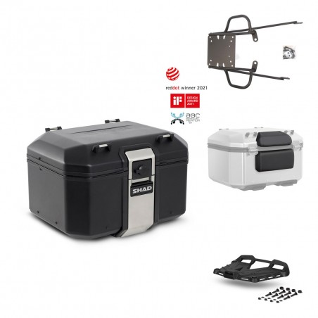 SHAD Baul trasero + parrilla soporte montaje accesorios TR48 TERRA BLACK EDITION KIT-450347