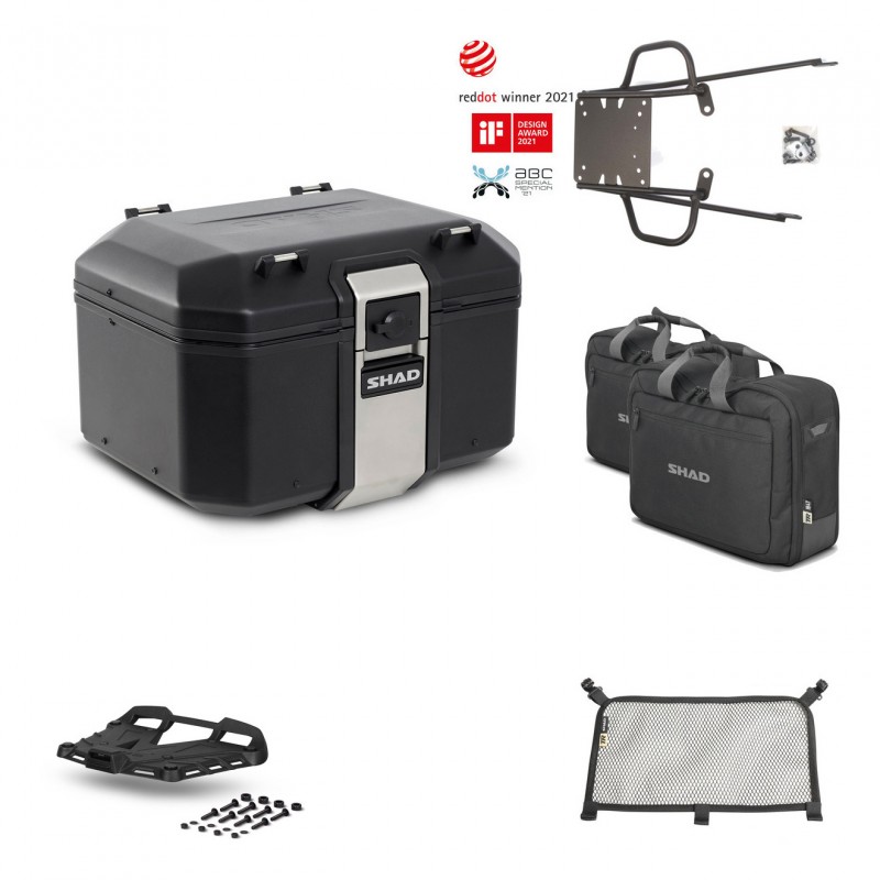 SHAD Baul trasero + parrilla soporte montaje accesorios TR48 TERRA BLACK EDITION KIT-450352