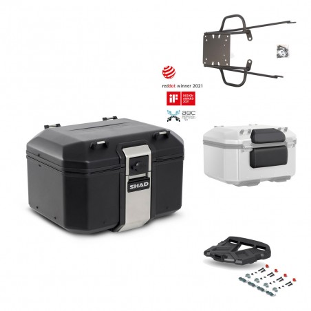 SHAD Baul trasero + parrilla soporte montaje accesorios TR48 TERRA BLACK EDITION KIT-450354