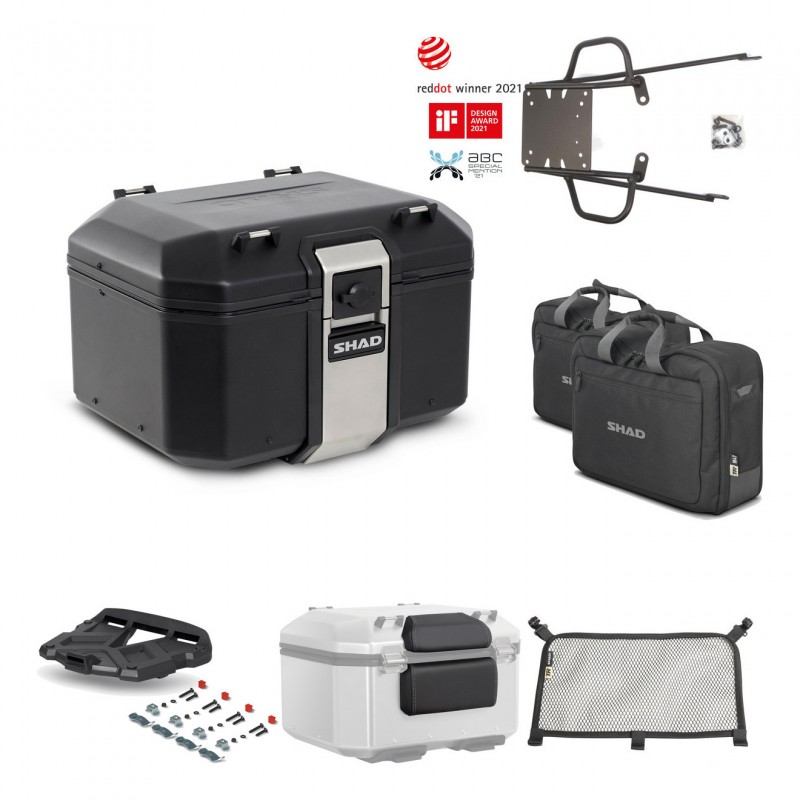SHAD Baul trasero + parrilla soporte montaje accesorios TR48 TERRA BLACK EDITION KIT-450360