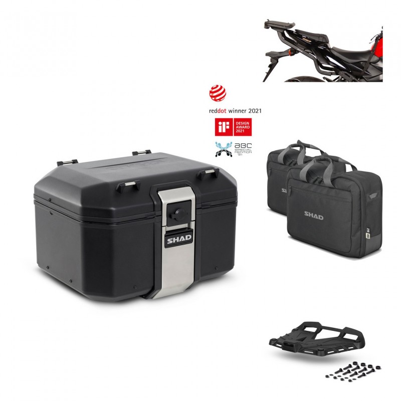 SHAD Rear trunk + grill mounting bracket accessories TR48 TERRA BLACK EDITION KIT-450396