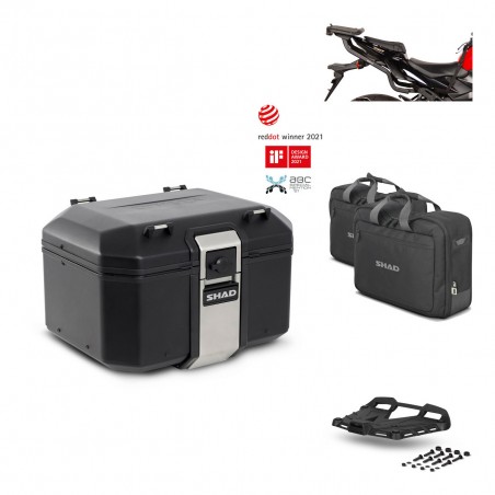 SHAD Baul trasero + parrilla soporte montaje accesorios TR48 TERRA BLACK EDITION KIT-450396