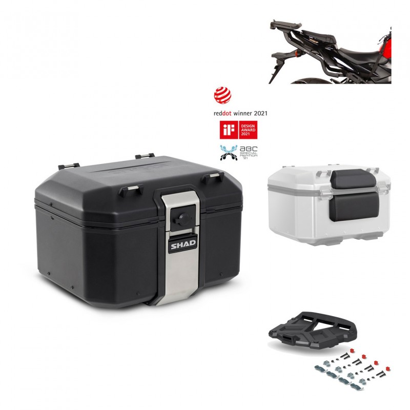 SHAD Rear trunk + grill mounting bracket accessories TR48 TERRA BLACK EDITION KIT-450400