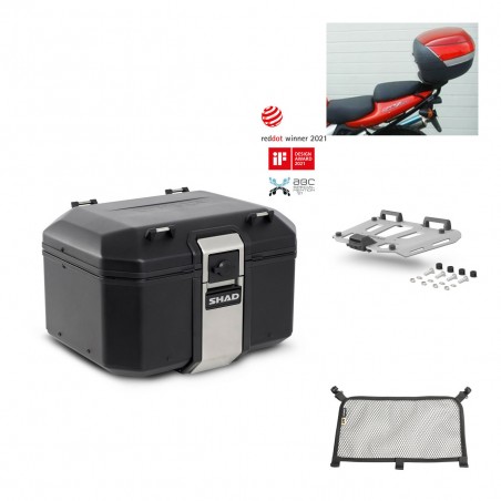 SHAD Baul trasero + parrilla soporte montaje accesorios TR48 TERRA BLACK EDITION KIT-450409