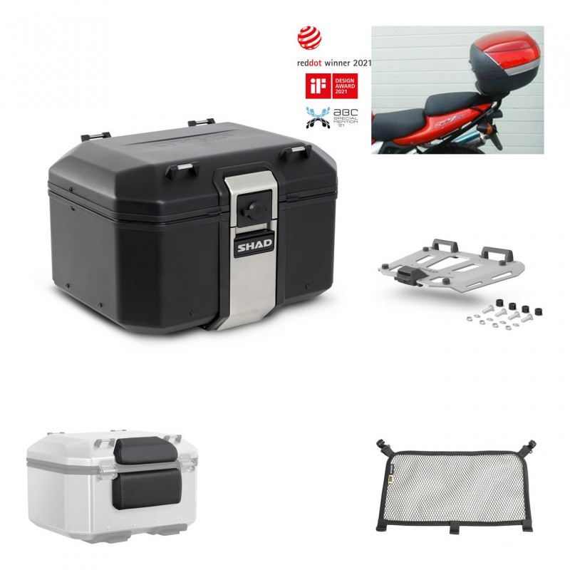 SHAD Baul trasero + parrilla soporte montaje accesorios TR48 TERRA BLACK EDITION KIT-450410