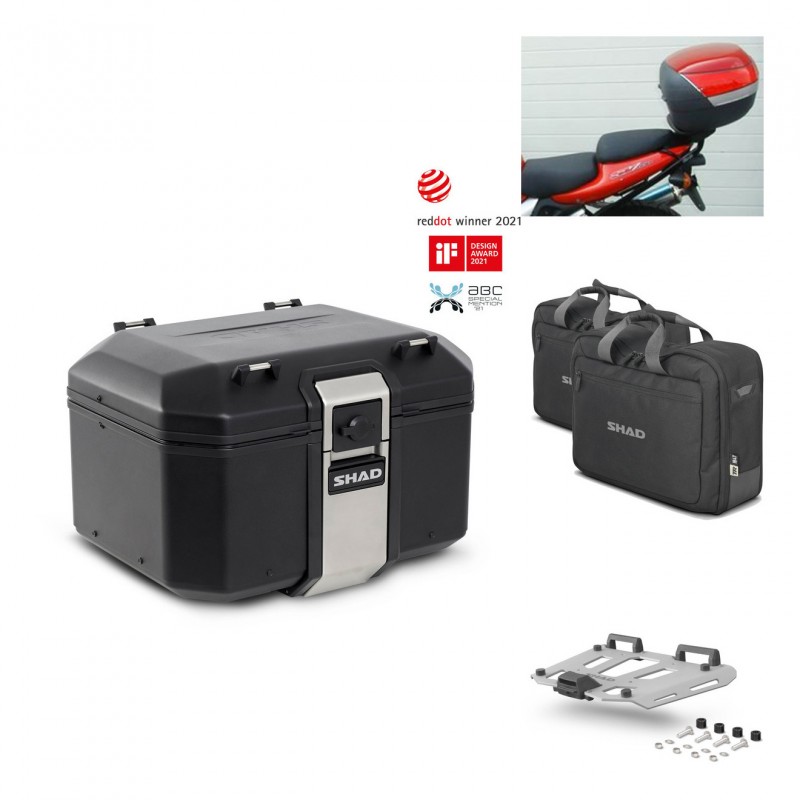 SHAD Baul trasero + parrilla soporte montaje accesorios TR48 TERRA BLACK EDITION KIT-450411