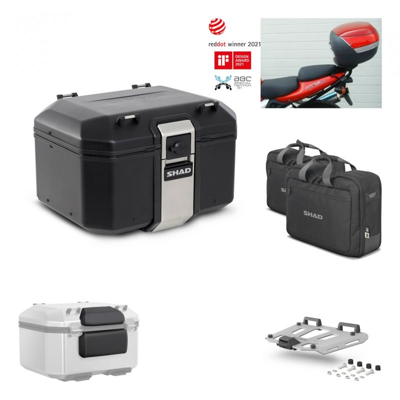SHAD Baul trasero + parrilla soporte montaje accesorios TR48 TERRA BLACK EDITION KIT-450412