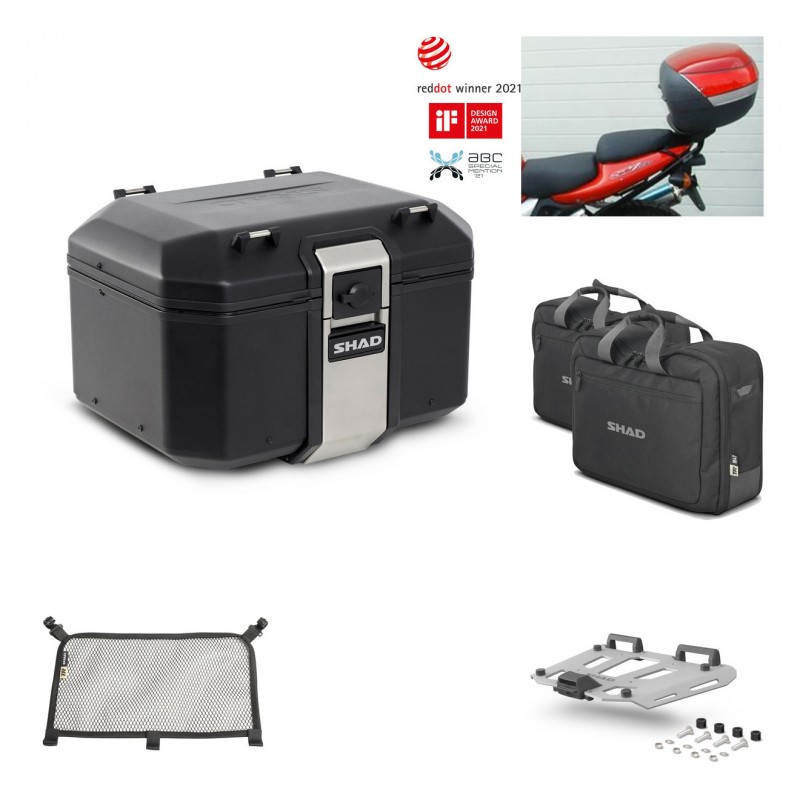 SHAD Baul trasero + parrilla soporte montaje accesorios TR48 TERRA BLACK EDITION KIT-450413