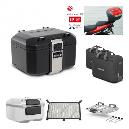 SHAD Baul trasero + parrilla soporte montaje accesorios TR48 TERRA BLACK EDITION KIT-450414