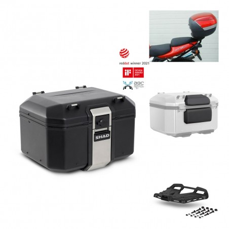 SHAD Baul trasero + parrilla soporte montaje accesorios TR48 TERRA BLACK EDITION KIT-450416