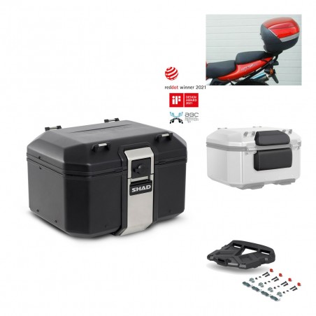 SHAD Baul trasero + parrilla soporte montaje accesorios TR48 TERRA BLACK EDITION KIT-450423