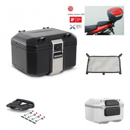 SHAD Baul trasero + parrilla soporte montaje accesorios TR48 TERRA BLACK EDITION KIT-450425