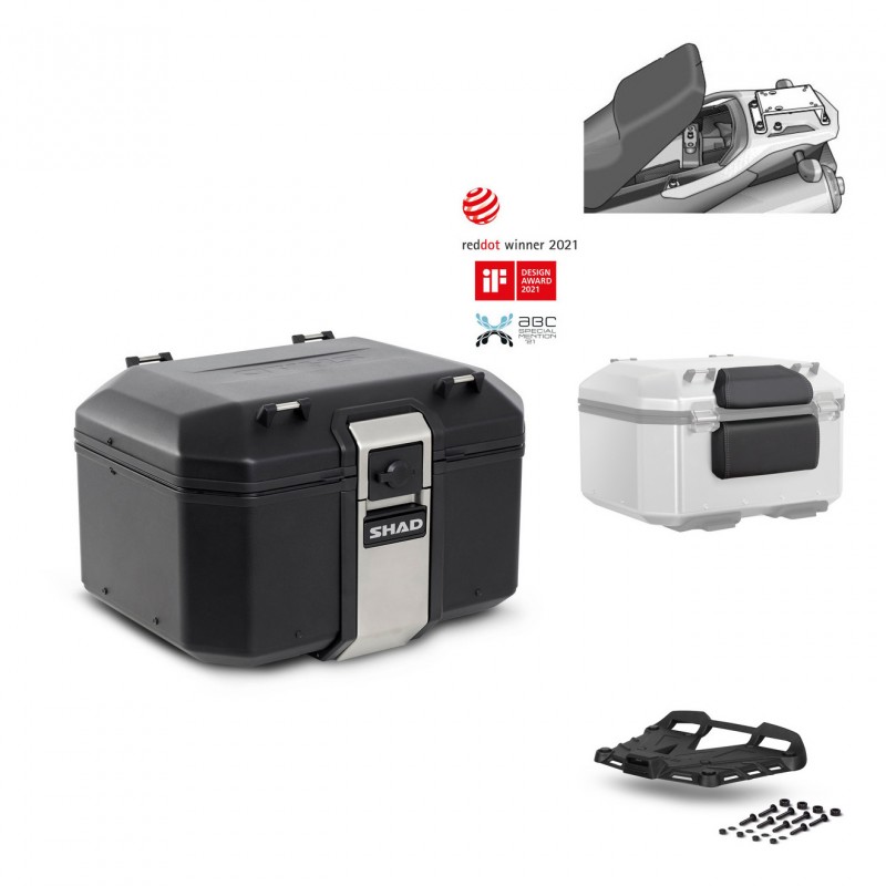 SHAD Baul trasero + parrilla soporte montaje accesorios TR48 TERRA BLACK EDITION KIT-450439