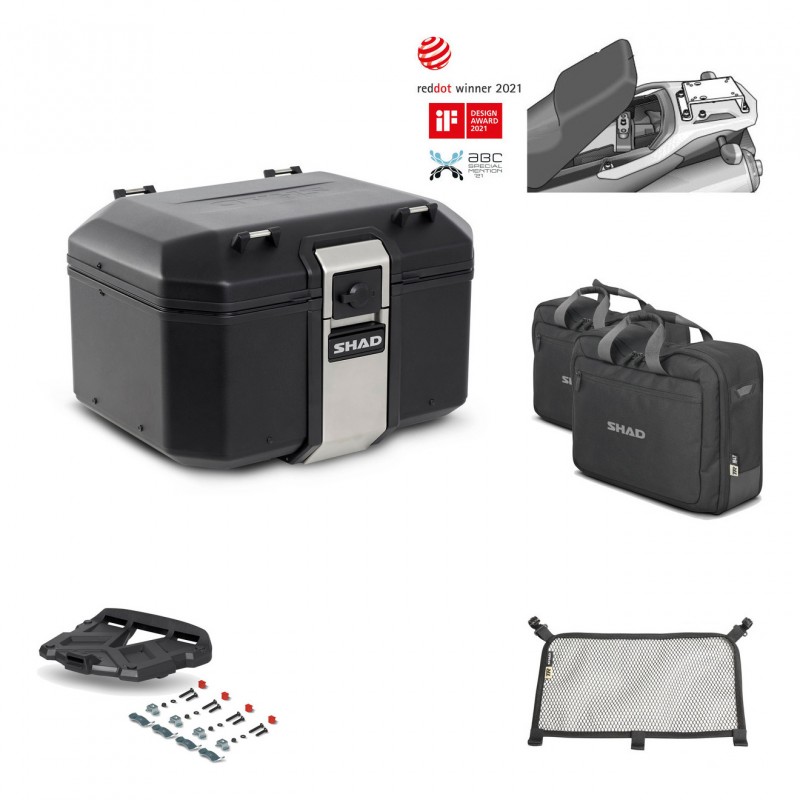 SHAD Rear trunk + grill mounting bracket accessories TR48 TERRA BLACK EDITION KIT-450451